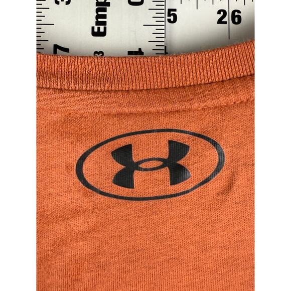 Project Rock Under Armour Iron‎ Paradise Gym Activewear Shirt Orange Mens Large - Picture 9 of 10